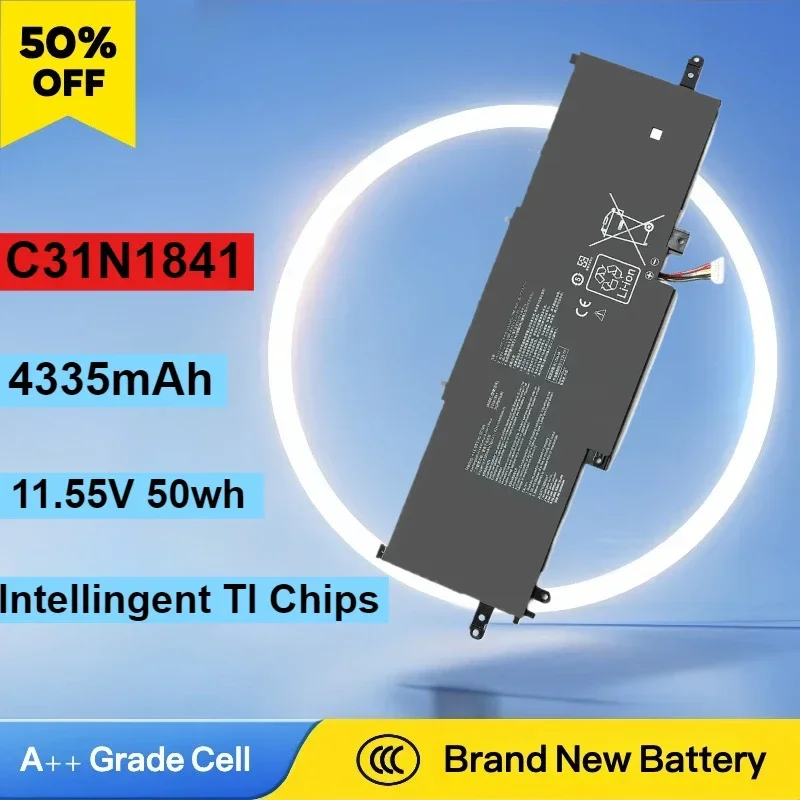 11.55V 4335mAh 50wh C31N1841 Laptop Battery For ASUS ZenBook UX334FL UX333FAC UM433IQ UM434DA UM434IQ UX433FLC UM433DA UX433FL
11.55V 4335mAh 50wh C31N1841 Laptop Battery For ASUS ZenBook UX334FL UX333FAC UM433IQ UM434DA UM434IQ UX433FLC UM433DA UX433FL