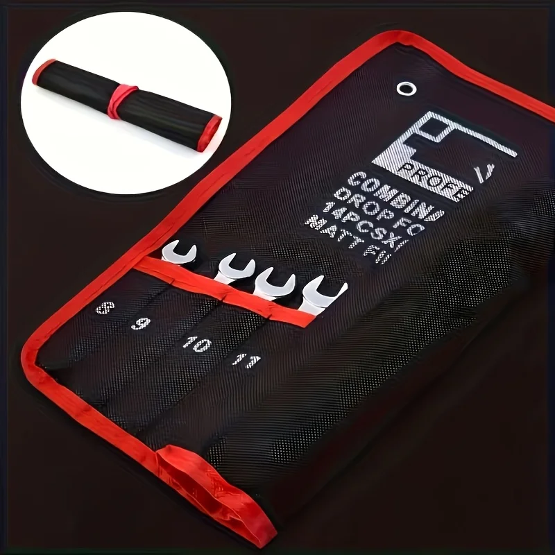 DGEV Black tool bagScrewdriver canvas bag with dual purpose and red stitching - a compact screwdriver storage bag for craftsmen
DGEV Black tool bagScrewdriver canvas bag with dual purpose and red stitching - a compact screwdriver storage bag for craftsmen