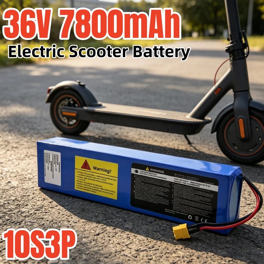 36V 10S3P 7800mAh 18650 rechargeable lithium-ion battery 1000W built-in BMS Suitable for KUGOO S1, S2, S3 Electric Scooters
36V 10S3P 7800mAh 18650 rechargeable lithium-ion battery 1000W built-in BMS Suitable for KUGOO S1, S2, S3 Electric Scooters