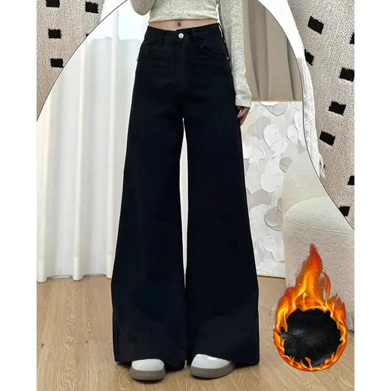 Winter Girls Solid High Waist Plush Jeans Lady Outside Snow Warm Denim Trousers Women Casual Thermal Fleece Pants
Winter Girls Solid High Waist Plush Jeans Lady Outside Snow Warm Denim Trousers Women Casual Thermal Fleece Pants
