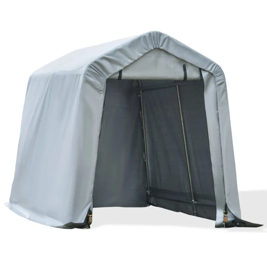 6' x 8' Carport Portable Garage Heavy Duty Storage Tent Patio Storage Shelter w Anti-UV PE Cover and Double Zipper Doors for M
6' x 8' Carport Portable Garage Heavy Duty Storage Tent Patio Storage Shelter w Anti-UV PE Cover and Double Zipper Doors for M