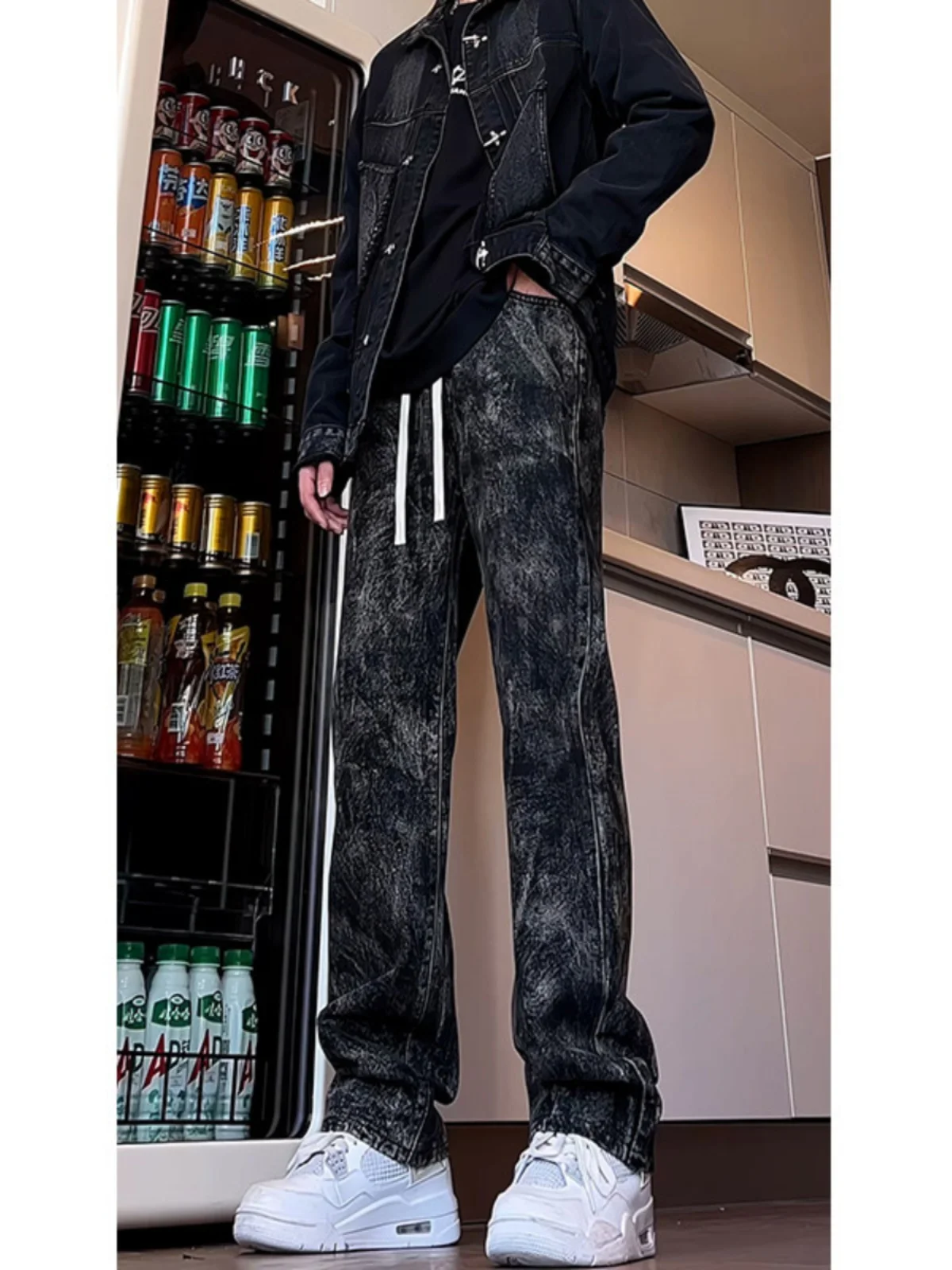 Heavy Duty Men's Jeans Dark Bleach Slim Fit CleanFit High Street Vibe Micro Flare Long Trousers Washed out Denim Jeans
Heavy Duty Men's Jeans Dark Bleach Slim Fit CleanFit High Street Vibe Micro Flare Long Trousers Washed out Denim Jeans