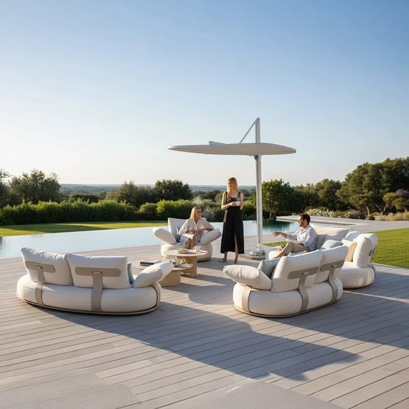 Outdoor sofa Nordic design three-seat waterproof sunscreen mildew-proof curved seat cushion aluminum frame garden set garden
Outdoor sofa Nordic design three-seat waterproof sunscreen mildew-proof curved seat cushion aluminum frame garden set garden