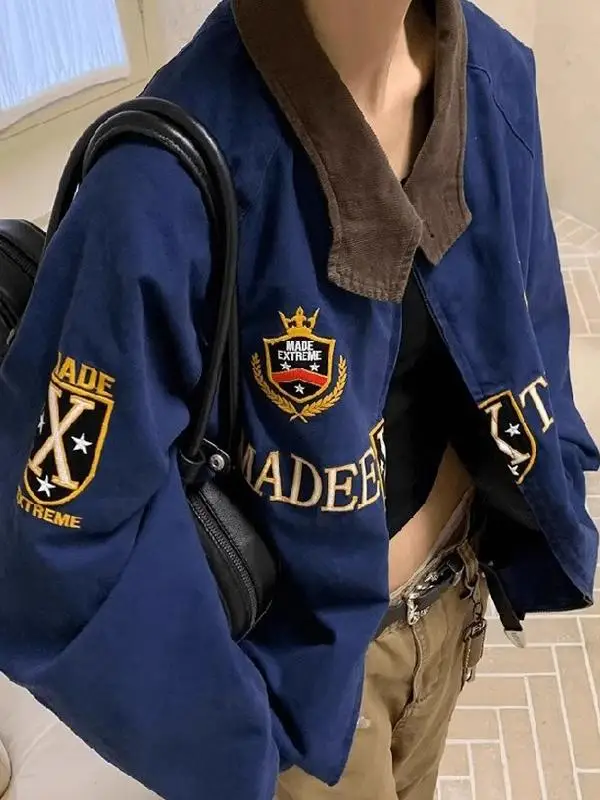 Street Style Oversized Baseball Jacket for Men And Women Embroidery Trendy Brand Early Spring American Retro High-End Haringt...
Street Style Oversized Baseball Jacket for Men And Women Embroidery Trendy Brand Early Spring American Retro High-End Haringt...