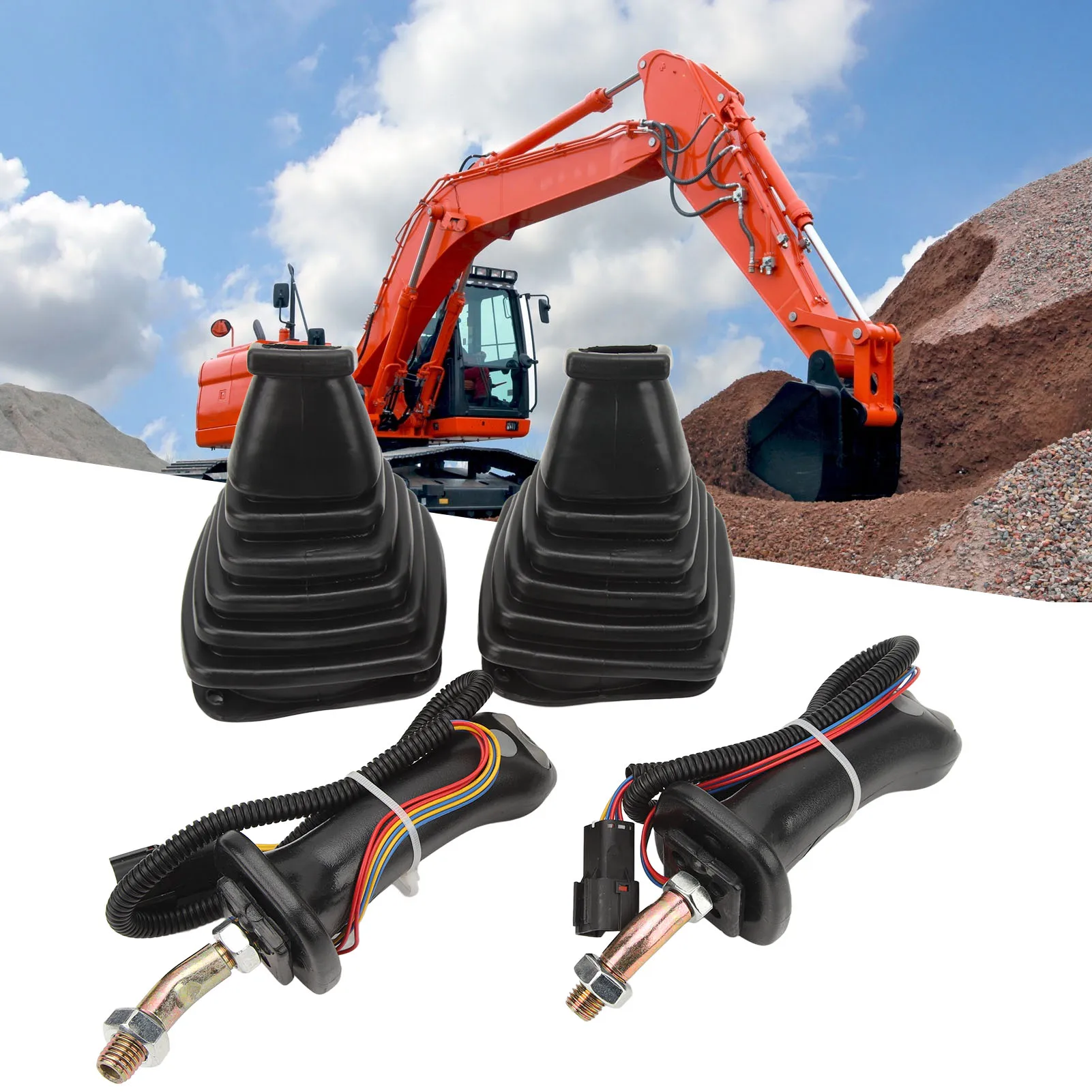 2pcs Excavator Joystick Lever Proof Black 6 Pin Joystick Handles with Dust Cover for Doosan DX150 215 225 300 370-9C
2pcs Excavator Joystick Lever Proof Black 6 Pin Joystick Handles with Dust Cover for Doosan DX150 215 225 300 370-9C