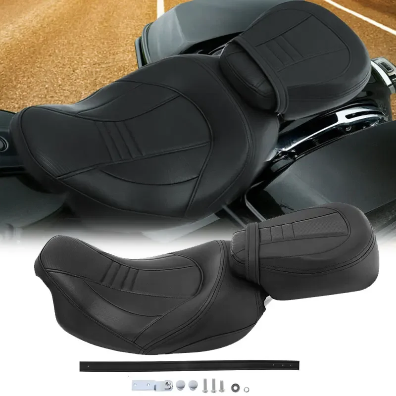 Motorcycle Black Driver & Rear Passenger Leather Two Up Seat For Harley Touring CVO Street Glide Road King Special 1998-2008
Motorcycle Black Driver & Rear Passenger Leather Two Up Seat For Harley Touring CVO Street Glide Road King Special 1998-2008