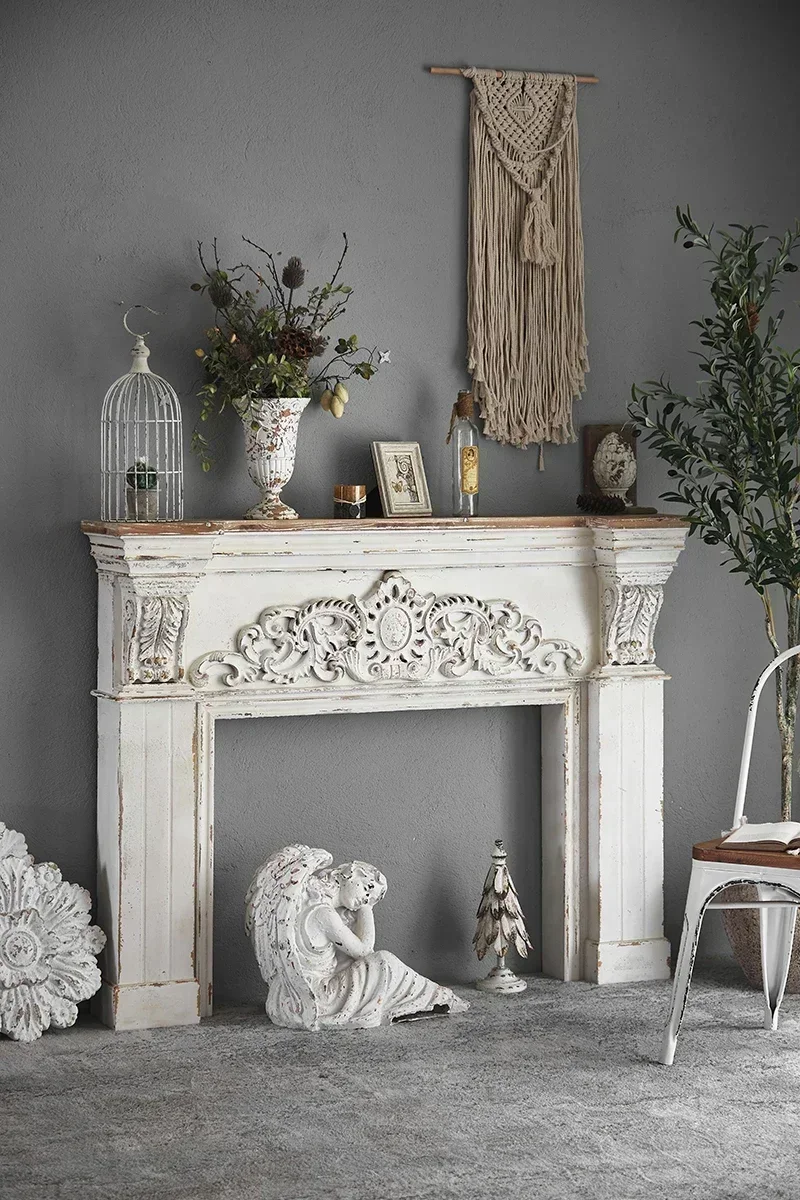 TAO Retro Simple Entrance Cabinet French European Style Fireplace Mantel Solid Wood Wedding Shooting Props
TAO Retro Simple Entrance Cabinet French European Style Fireplace Mantel Solid Wood Wedding Shooting Props
