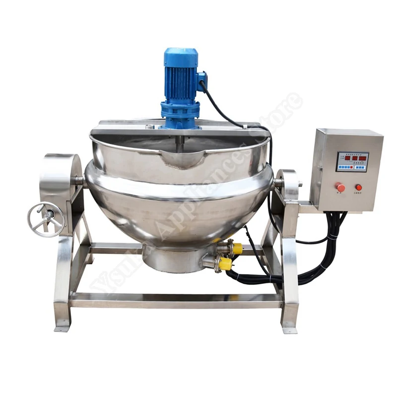 Electric Heating Sandwich Pot Industrial Tilt Fruit Jams Mixing Machine Sweetened Condensed Milk Jacketed Kettle Cooker Pot
Electric Heating Sandwich Pot Industrial Tilt Fruit Jams Mixing Machine Sweetened Condensed Milk Jacketed Kettle Cooker Pot