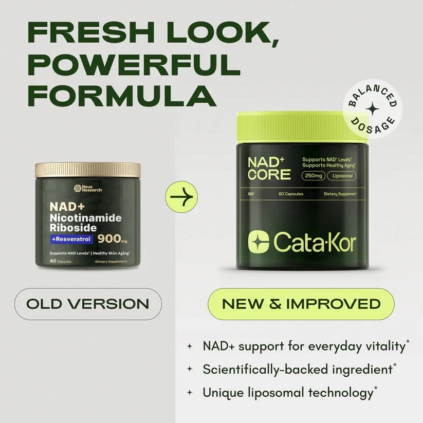 NAD+ Core 250mg - NAD Supplement - NMN Supplement Supports NAD+ Levels, Cellular Repair and Healthy Aging - 60 Capsules
NAD+ Core 250mg - NAD Supplement - NMN Supplement Supports NAD+ Levels, Cellular Repair and Healthy Aging - 60 Capsules