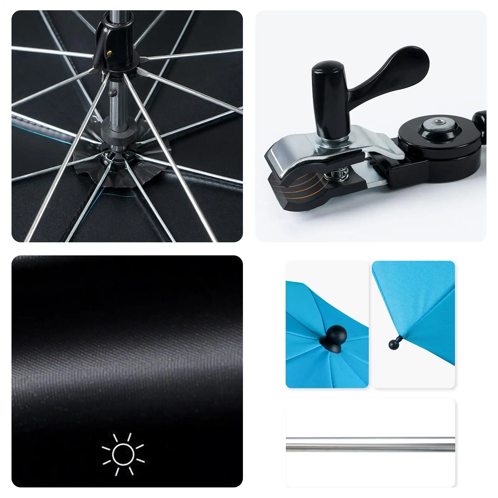 Baby Stroller Umbrella Parasol Extra Large UV Protection Sun Umbrella for Stroller with Clamp 360 Degree Adjustable Waterproof
Baby Stroller Umbrella Parasol Extra Large UV Protection Sun Umbrella for Stroller with Clamp 360 Degree Adjustable Waterproof