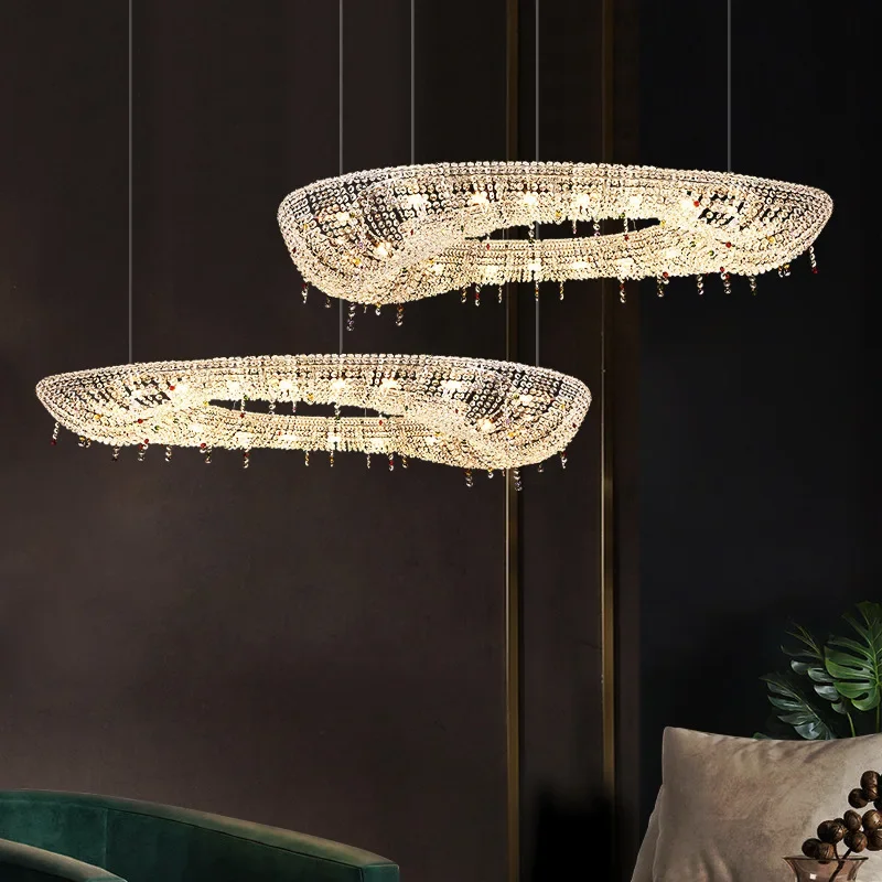Nordic Luxury Crystal Pendant Light Oval Led Modern Living Room Restaurant Kitchen Hanging Lamp Decoration Ceiling Chandelier
Nordic Luxury Crystal Pendant Light Oval Led Modern Living Room Restaurant Kitchen Hanging Lamp Decoration Ceiling Chandelier