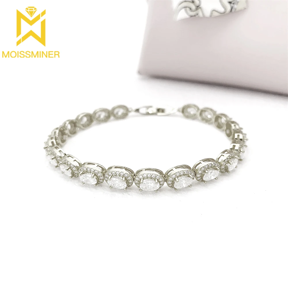 Egg Shape Moissanite Tennis Chain Bracelet For Men Women S925 Silver Cuban Chain Bracelets Real Diamonds Hip Hip Jewelry With GR
Egg Shape Moissanite Tennis Chain Bracelet For Men Women S925 Silver Cuban Chain Bracelets Real Diamonds Hip Hip Jewelry With GR