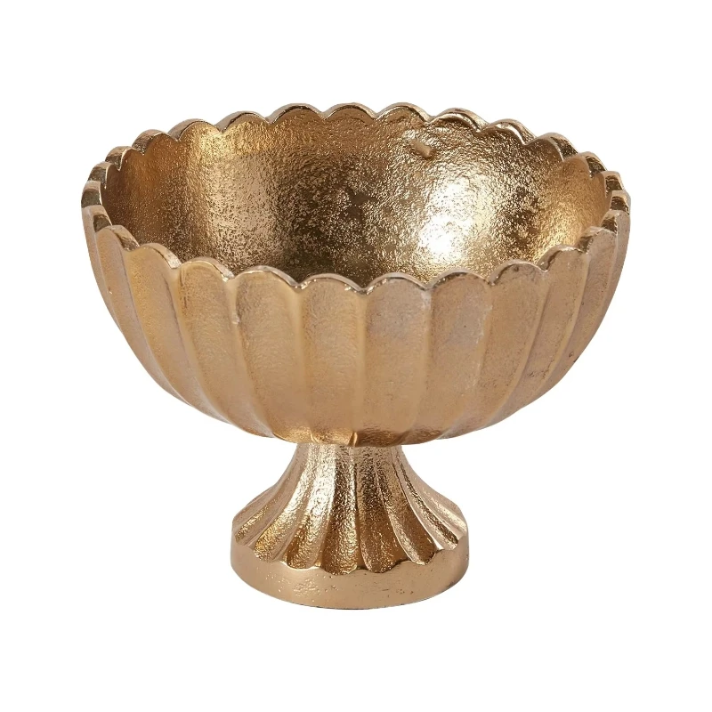 Antique Metal Aluminum Gold Scallop Fruit Plate for Wedding Flower Ornament Table Decoration
Antique Metal Aluminum Gold Scallop Fruit Plate for Wedding Flower Ornament Table Decoration