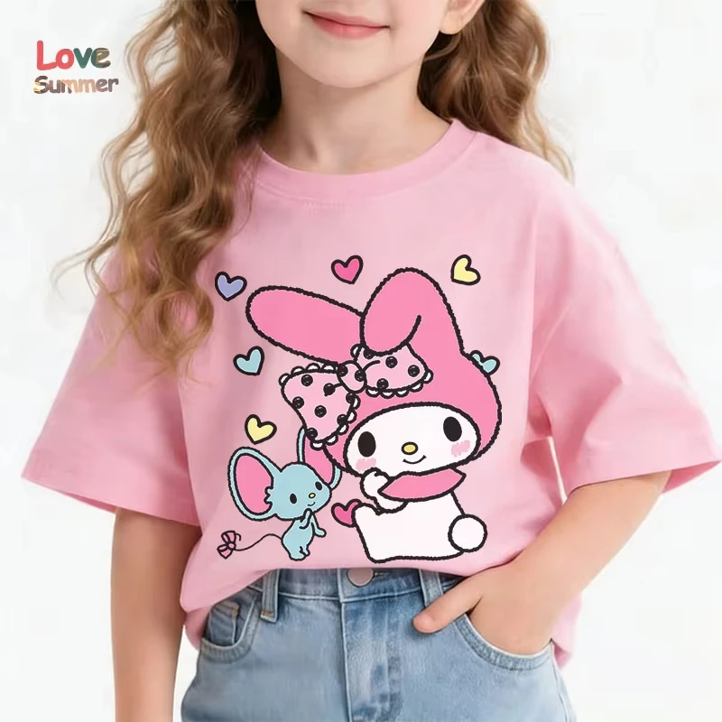 2026 Cute My Melody T-Shirt Cute Cartoon Kuromi Family Tour T-Shirt Comfortable summer children's family wear
2026 Cute My Melody T-Shirt Cute Cartoon Kuromi Family Tour T-Shirt Comfortable summer children's family wear