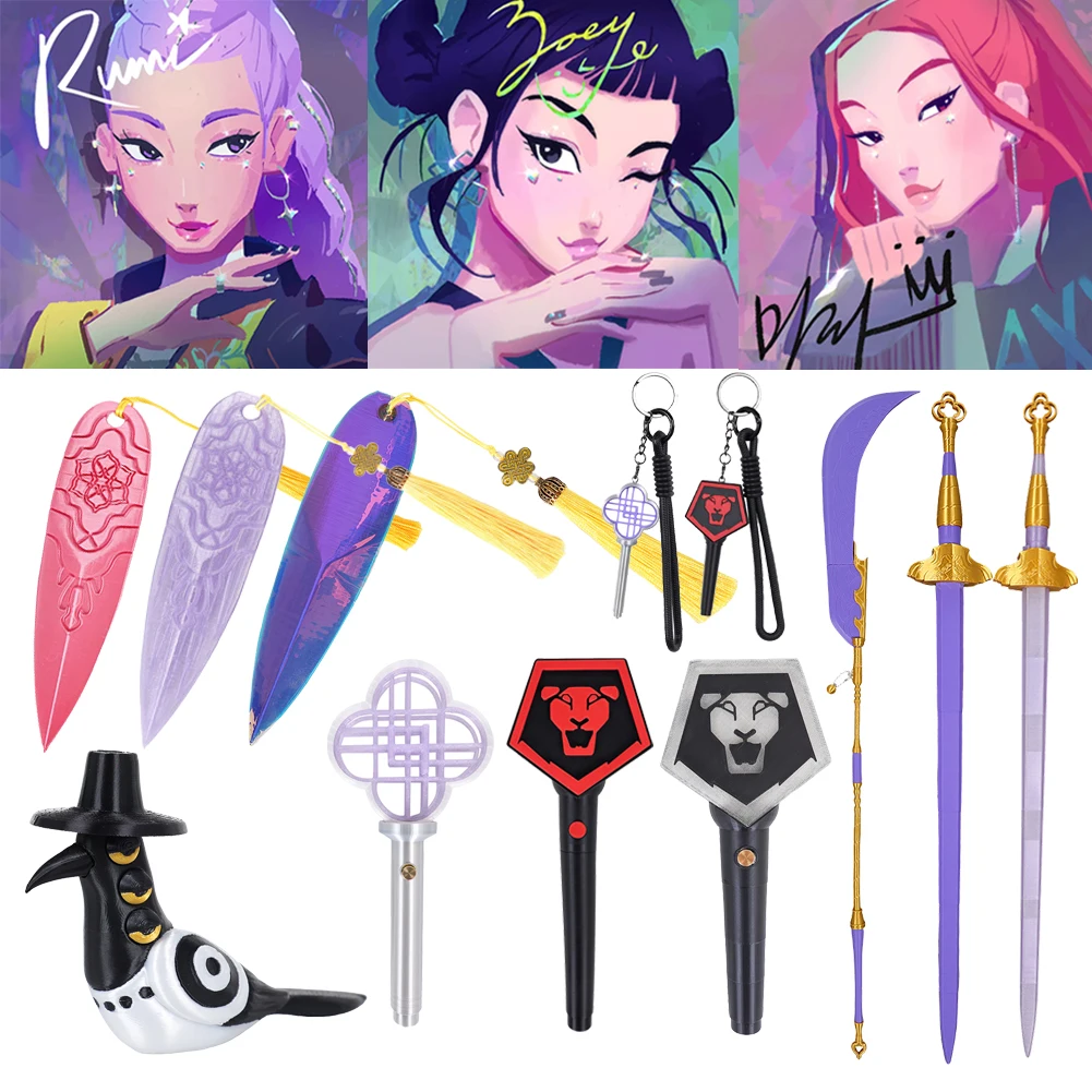 KPop Demon Hunter Weapons Cheer Stick Rumi Zoey Mira Cosplay Dart Boomerang Halloween Prop Boy Saja Group Idol Support Stick