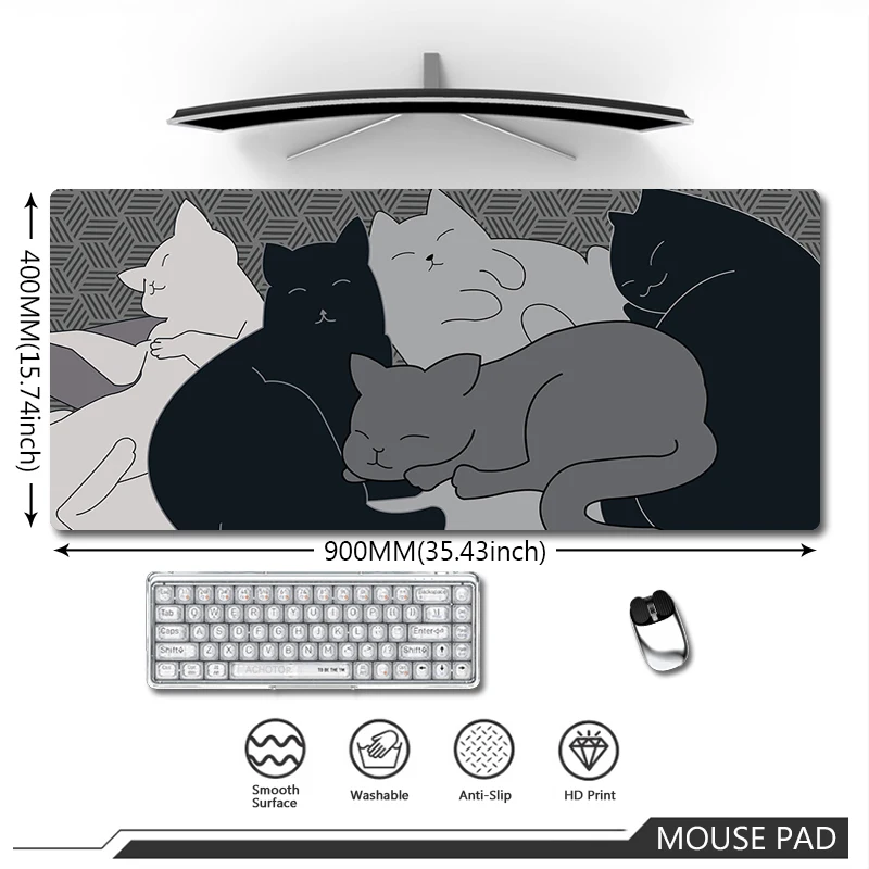 Kawaii Cat Mouse Pad Large Cute Mousepad Gaming Keyboard Mousemat Mat On Table Anti-slip Carpets Waterproof Desk Mats 90x40cm
Kawaii Cat Mouse Pad Large Cute Mousepad Gaming Keyboard Mousemat Mat On Table Anti-slip Carpets Waterproof Desk Mats 90x40cm