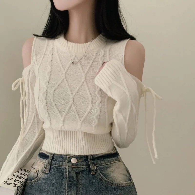 Короткий свитер с открытыми плечами в стиле ретро, модный свитер для горячих девушек, верхняя одежда, универсальный топ
Короткий свитер с открытыми плечами в стиле ретро, модный свитер для горячих девушек, верхняя одежда, универсальный топ
