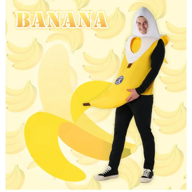 Halloween Banana Cosplay Costume Fruit Cos Jumpsuit Adult Stage Performance Outfits Carnival Party Men Women Funny Clothing
Halloween Banana Cosplay Costume Fruit Cos Jumpsuit Adult Stage Performance Outfits Carnival Party Men Women Funny Clothing