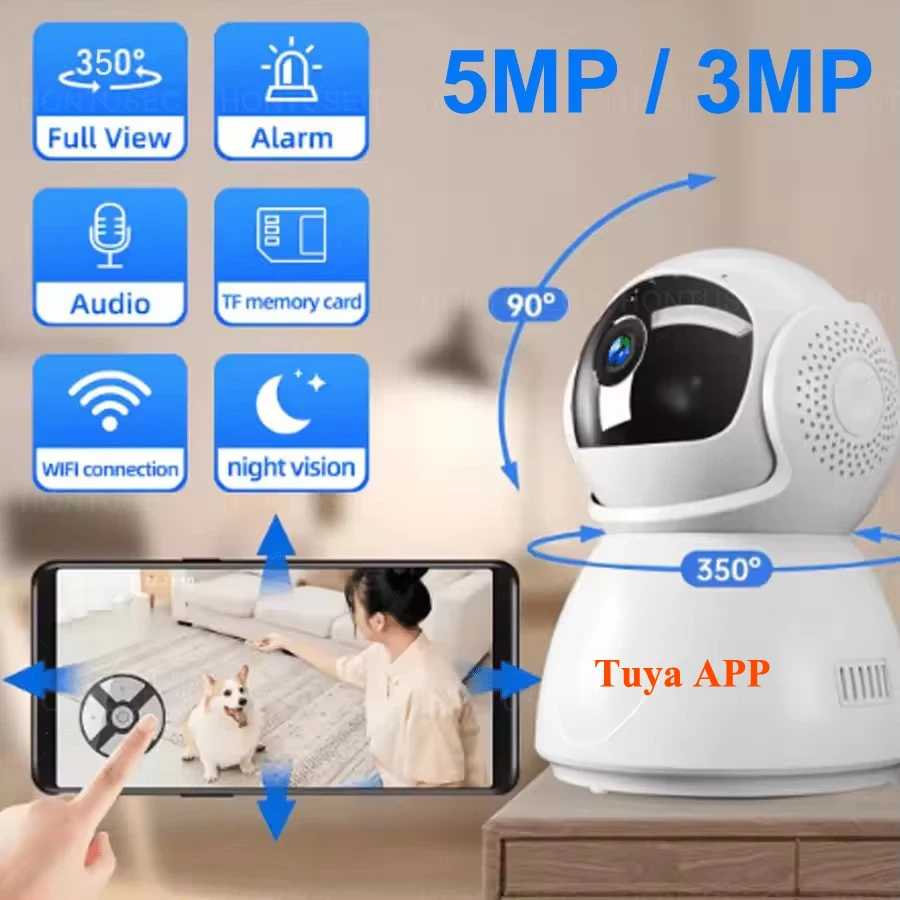 Tuya APP 5MP PTZ Camera Smart Home Surveillance Cameras IR Night Vision Security Camera Two Way Audio Auto Tracking Wifi Camera
Tuya APP 5MP PTZ Camera Smart Home Surveillance Cameras IR Night Vision Security Camera Two Way Audio Auto Tracking Wifi Camera