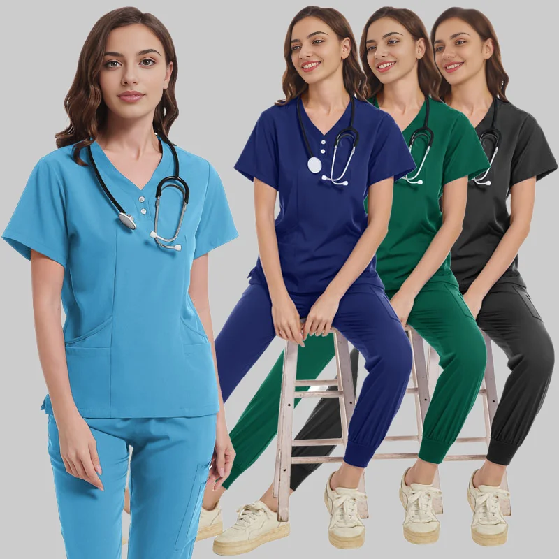 Nursing Scrubs Set Anti-Wrinkle Medical Surgical Gown Wholesale Hospital Scrub Top Doctor Nurse Special Scrub Uniform Men Women
Nursing Scrubs Set Anti-Wrinkle Medical Surgical Gown Wholesale Hospital Scrub Top Doctor Nurse Special Scrub Uniform Men Women