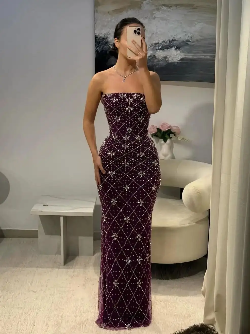 Ofherown 2026 фиолетовое вечернее платье без бретелек с бриллиантами и накидкой, женское вечернее платье русалки для выпускного вечера, Vestido de Gala
Ofherown 2026 фиолетовое вечернее платье без бретелек с бриллиантами и накидкой, женское вечернее платье русалки для выпускного вечера, Vestido de Gala