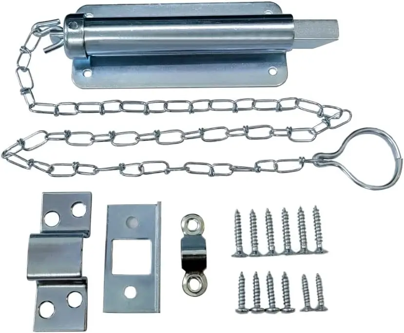 6" Zinc Plated Chain Bolt for Gate Door Security, Heavy Duty Cold Rolled Steel, 1 Pack
6" Zinc Plated Chain Bolt for Gate Door Security, Heavy Duty Cold Rolled Steel, 1 Pack