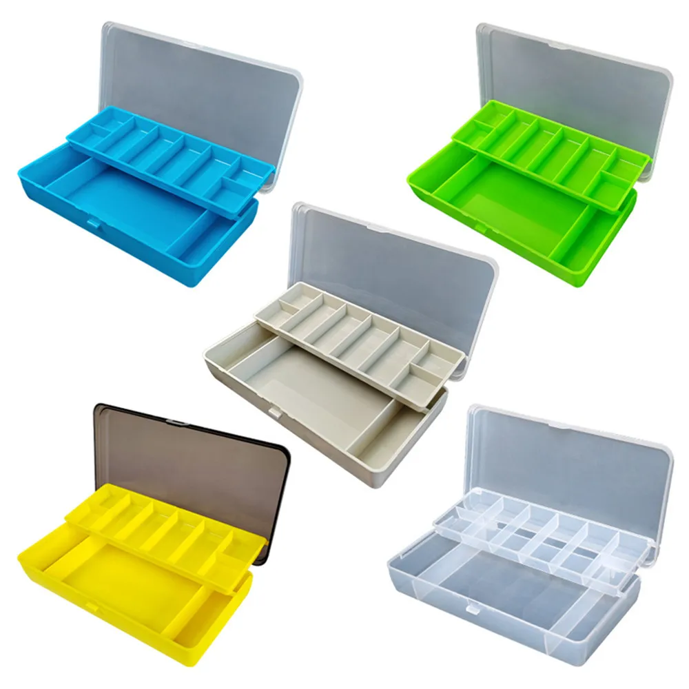 Коробка рыболовная пластиковая двухслойная, ящик для рыболовных снастей, Спиннеры, аксессуары для приманок, органайзер для хранения, контейнер для ловли рыбы
Коробка рыболовная пластиковая двухслойная, ящик для рыболовных снастей, Спиннеры, аксессуары для приманок, органайзер для хранения, контейнер для ловли рыбы