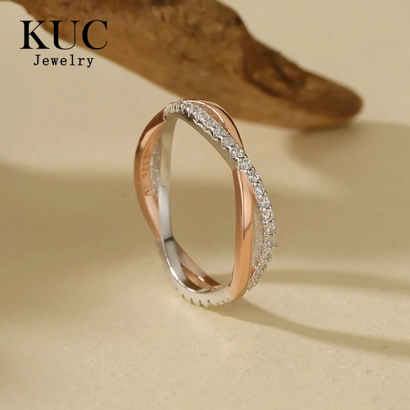 Fine Jewelry Trendy Two Tone Connection Rose Gold Plated 925 Sterling Silver Zircon Minimalist Korean Rings for Girls
Fine Jewelry Trendy Two Tone Connection Rose Gold Plated 925 Sterling Silver Zircon Minimalist Korean Rings for Girls
