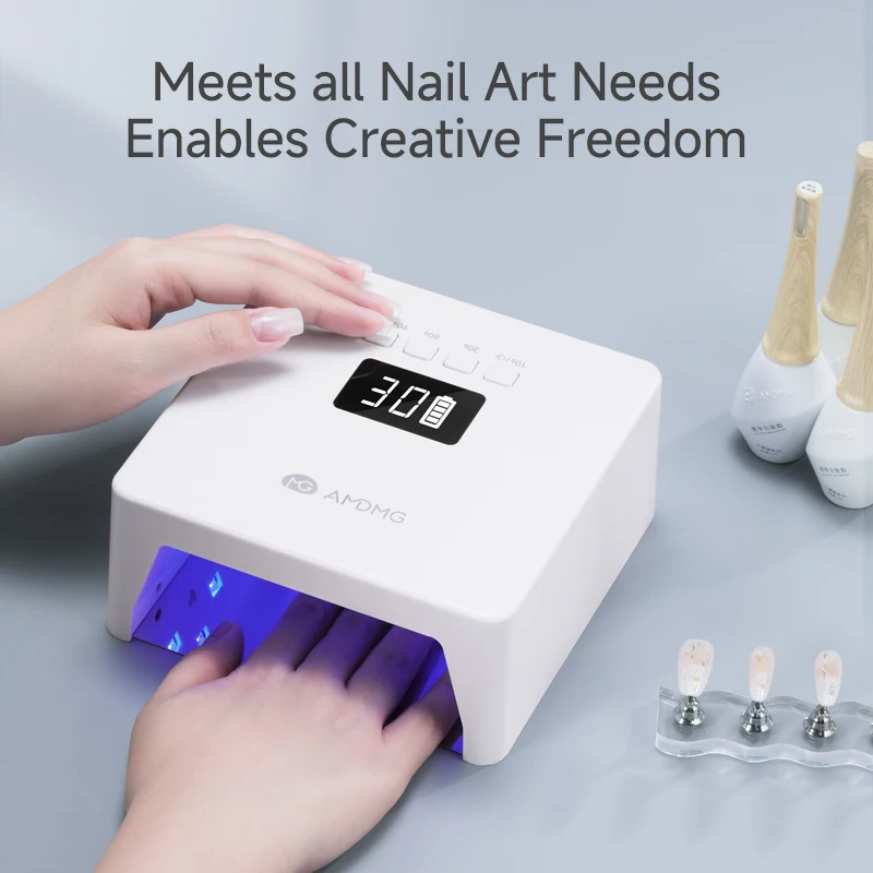 AMDMG M5 Mini Rechargeable or Plug-in Cordless Nail Lamp for Single Hand Nail Gel Cured
AMDMG M5 Mini Rechargeable or Plug-in Cordless Nail Lamp for Single Hand Nail Gel Cured