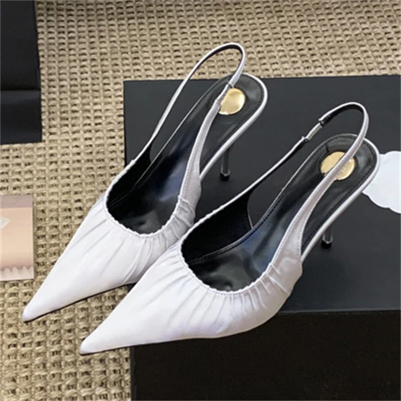 Aneikeh/летние пикантные туфли-лодочки на тонком высоком каблуке, модные элегантные дизайнерские плиссированные атласные туфли-лодочки с острым носком, сандалии, женская банкетная обувь
Aneikeh/летние пикантные туфли-лодочки на тонком высоком каблуке, модные элегантные дизайнерские плиссированные атласные туфли-лодочки с острым носком, сандалии, женская банкетная обувь