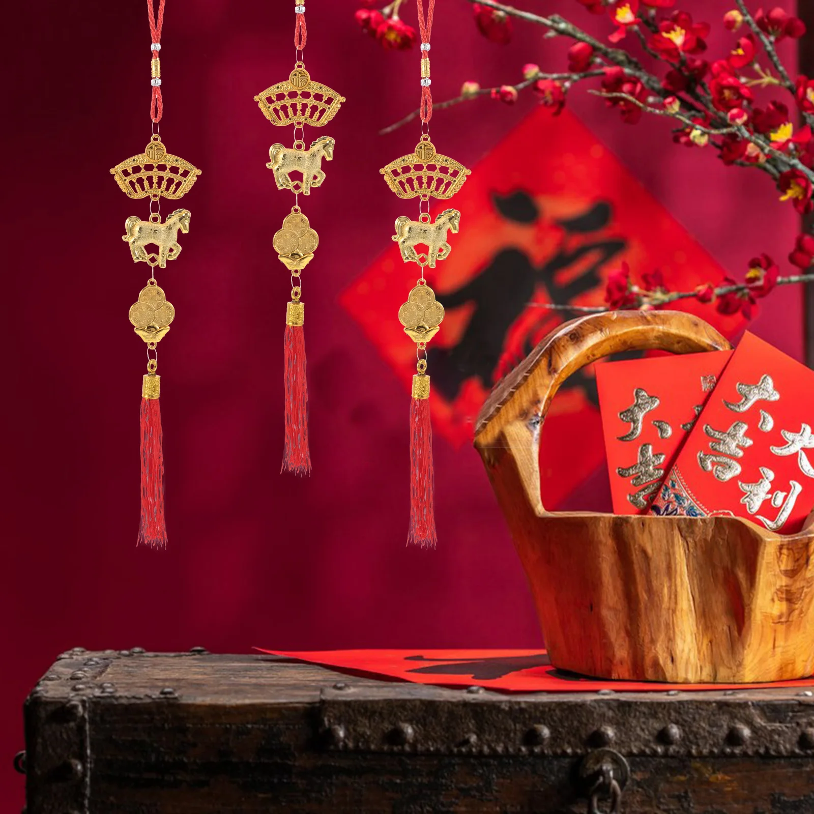 8Pcs Lunar New Year Hanging Ornaments Chinese Style Decorative Ornaments for Spring Festival Party Themed Party New Year
8Pcs Lunar New Year Hanging Ornaments Chinese Style Decorative Ornaments for Spring Festival Party Themed Party New Year