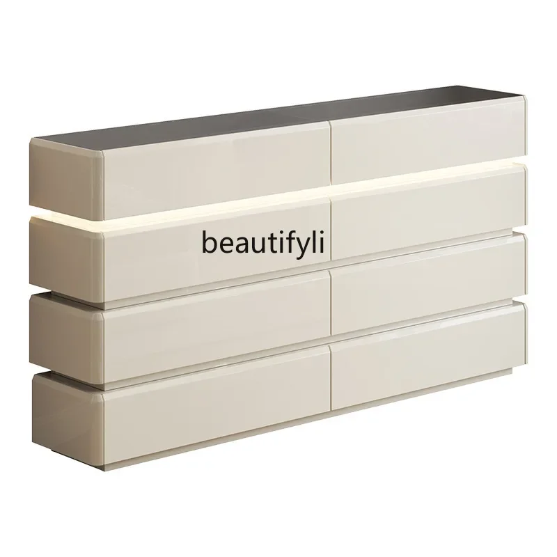 Bedroom bedside cabinet simple modern storage ultra-thin eight-bucket cabinet against the TV cabinet
Bedroom bedside cabinet simple modern storage ultra-thin eight-bucket cabinet against the TV cabinet