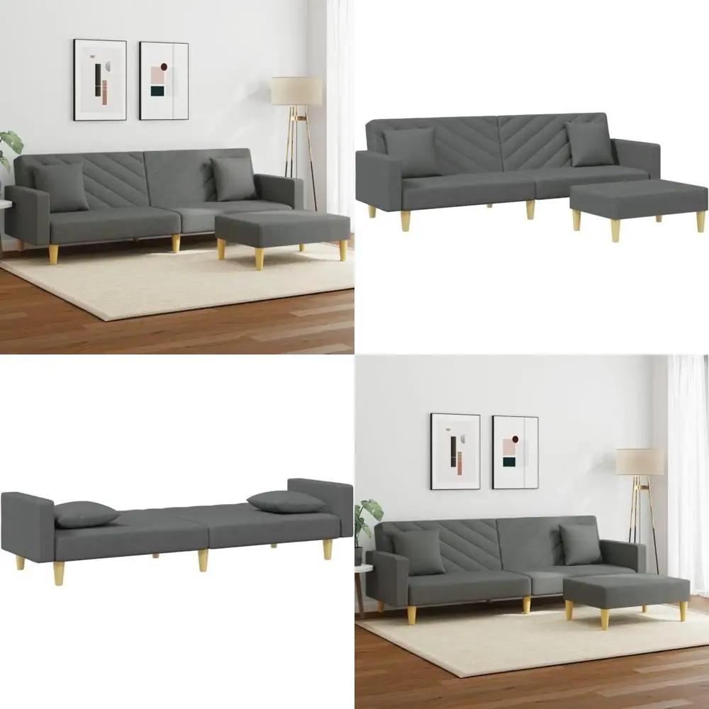 2-местный тканевый диван-кровать с подушками и подставкой для ног — темно-серый, регулируемый, прочный, трансформируемый спальный диван для гостиной
2-местный тканевый диван-кровать с подушками и подставкой для ног — темно-серый, регулируемый, прочный, трансформируемый спальный диван для гостиной