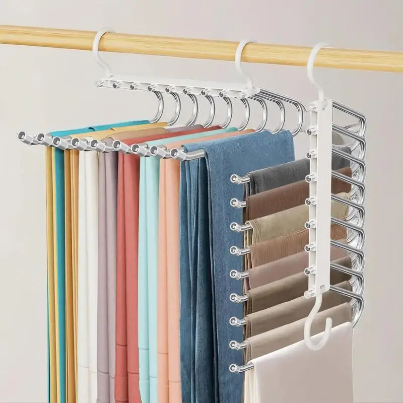 9 Layer Pants Hanger, Space Saving Organizer Storage Hanger, Home Room Accessories Multifunctional Organizing Pants
9 Layer Pants Hanger, Space Saving Organizer Storage Hanger, Home Room Accessories Multifunctional Organizing Pants
