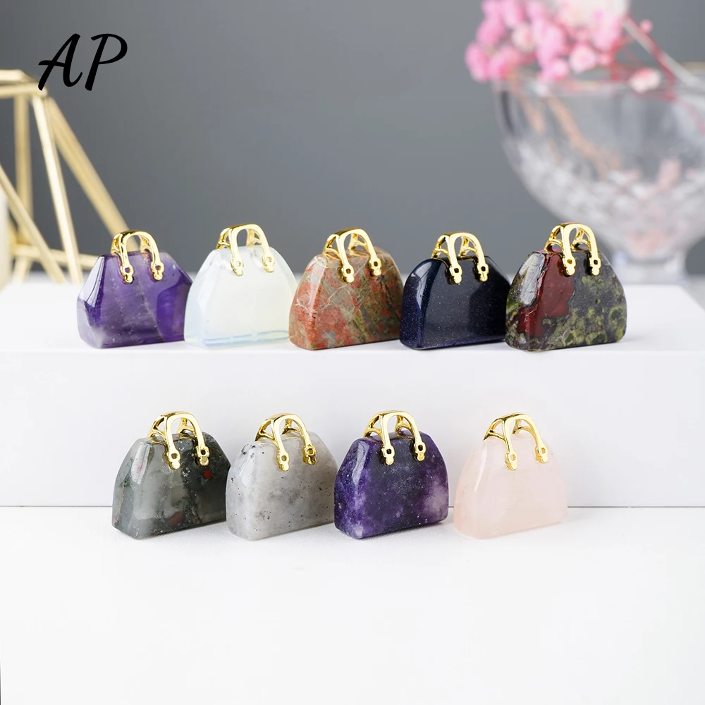 10pcs/bag Natural Stone Mixed Material Crystal Handbag Carving Healing Gemstone Mini Bag Statuette Home Decoration Gifts
10pcs/bag Natural Stone Mixed Material Crystal Handbag Carving Healing Gemstone Mini Bag Statuette Home Decoration Gifts