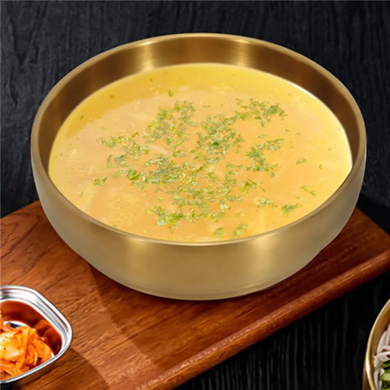 ABVJ-3Pcs 7.3In Gold Large Stainless Steel Soup Bowl, 35OZ Double Walled Sashimi Dish, Unbreakable Bowl For Restaurant Home
ABVJ-3Pcs 7.3In Gold Large Stainless Steel Soup Bowl, 35OZ Double Walled Sashimi Dish, Unbreakable Bowl For Restaurant Home