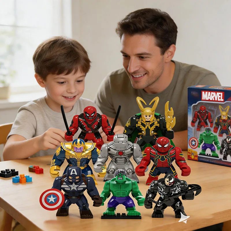 8PCS Marvel Superhero Building Blocks Set – Hulk Thanos – Puzzle Assembly Action Figures, Educational Toy Gift for Kids
8PCS Marvel Superhero Building Blocks Set – Hulk Thanos – Puzzle Assembly Action Figures, Educational Toy Gift for Kids