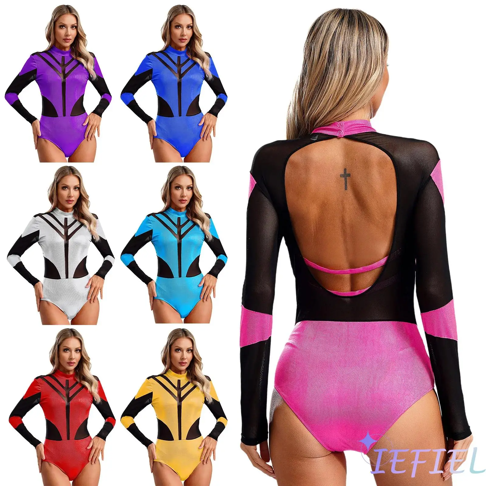Women Cutout Back Bodysuit Leotard Latin Jazz Dancewear Dance Practice Gymnastics Yoga Ballerina Costume Competition Clothes
Women Cutout Back Bodysuit Leotard Latin Jazz Dancewear Dance Practice Gymnastics Yoga Ballerina Costume Competition Clothes