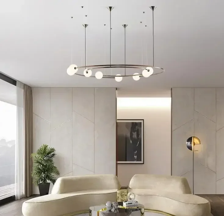 Nordic living room chandelier minimalist creative circle art luxury fashion Chandelier
Nordic living room chandelier minimalist creative circle art luxury fashion Chandelier