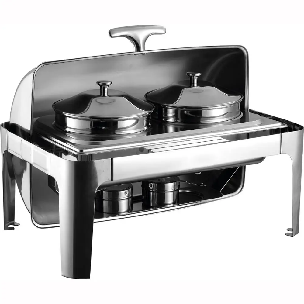 Restaurant buffet food warmer stainless steel chafer roll top chafing dish for hotel
Restaurant buffet food warmer stainless steel chafer roll top chafing dish for hotel