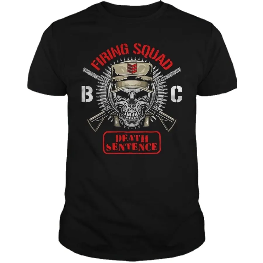 BC Firing Squad Skull Soldier Death Sentence T-Shirt. Summer Cotton Short Sleeve O-Neck Mens T Shirt New S-3XL
BC Firing Squad Skull Soldier Death Sentence T-Shirt. Summer Cotton Short Sleeve O-Neck Mens T Shirt New S-3XL