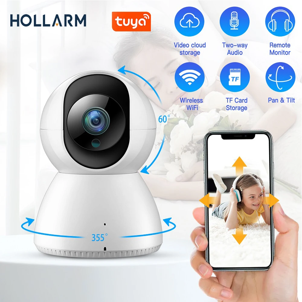 Hollarm 1080P WIFI IP Camera Tuya Surveillance Camera Automatic Tracking Smart Home Security Indoor WiFi Wireless Baby Monitor
Hollarm 1080P WIFI IP Camera Tuya Surveillance Camera Automatic Tracking Smart Home Security Indoor WiFi Wireless Baby Monitor