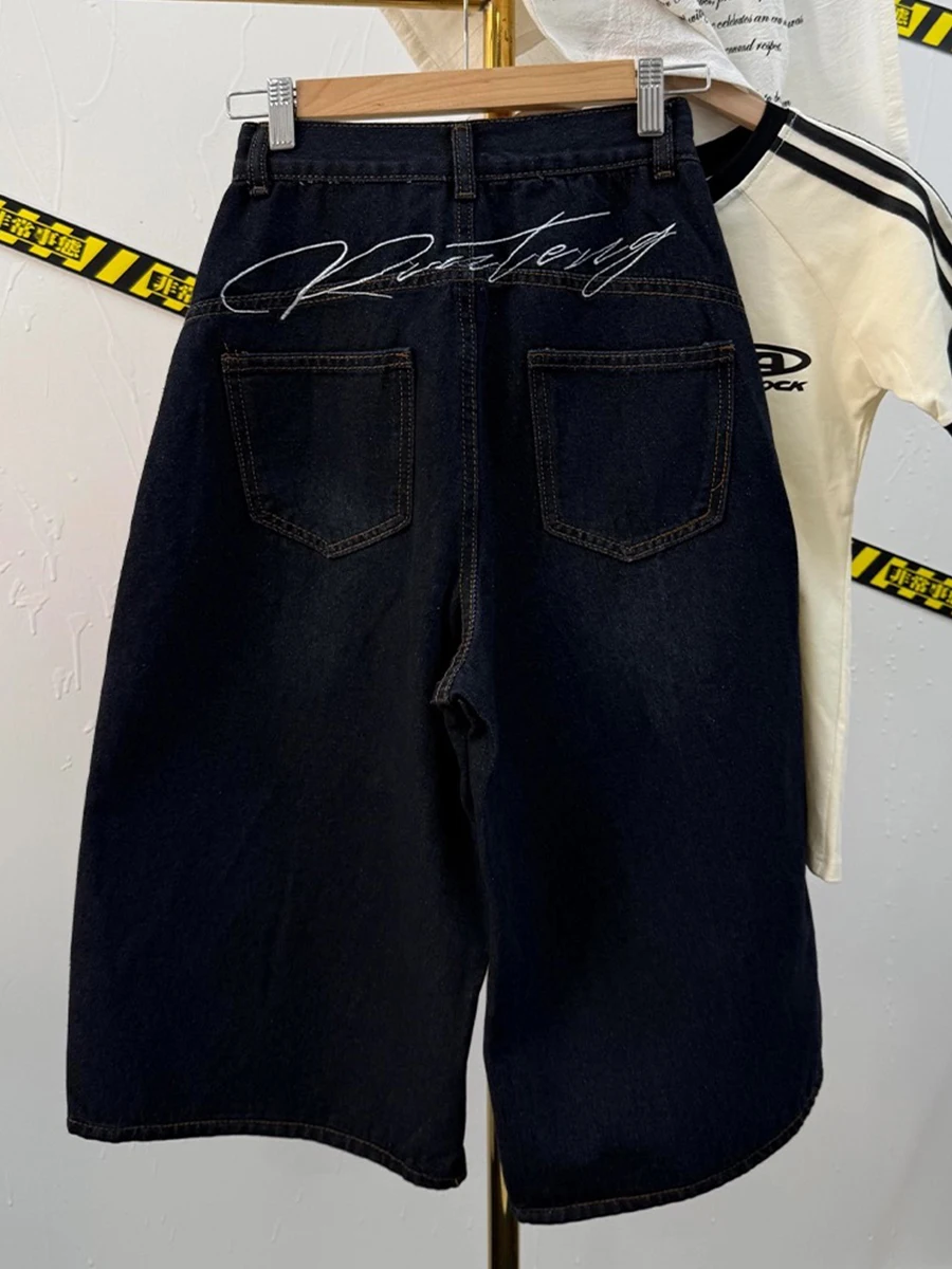 Большие размеры, американские ретро джинсы на семь футов, женские летние свободные брюки с высокой талией, тонкие прямые широкие брюки, средние брюки
Большие размеры, американские ретро джинсы на семь футов, женские летние свободные брюки с высокой талией, тонкие прямые широкие брюки, средние брюки