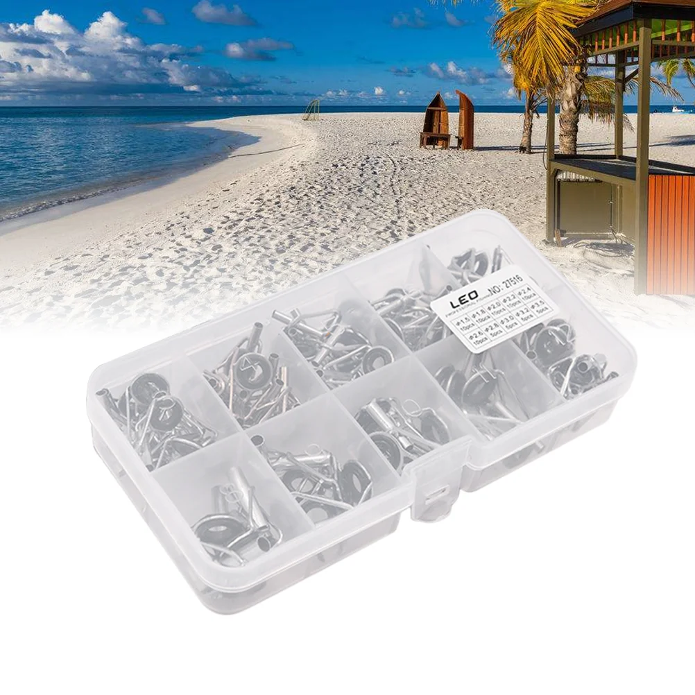 80pcs Fishing Casting Rod Guide Ring Set Stainless Steel and Ceramic Guide Hole Over Wire Loops Suit Repair Tackles
80pcs Fishing Casting Rod Guide Ring Set Stainless Steel and Ceramic Guide Hole Over Wire Loops Suit Repair Tackles