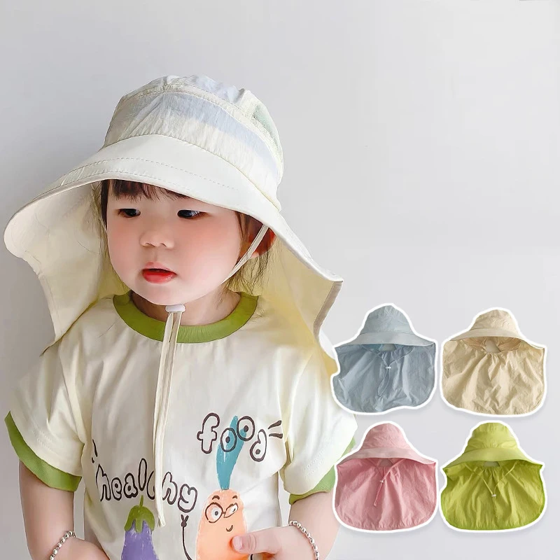 Summer Children Sunscreen Hat Boys Girls Quick Dry Mesh Fisherman Hat Kids Large Brim UV Protection Shawl Baby Sunshade Visors
Summer Children Sunscreen Hat Boys Girls Quick Dry Mesh Fisherman Hat Kids Large Brim UV Protection Shawl Baby Sunshade Visors