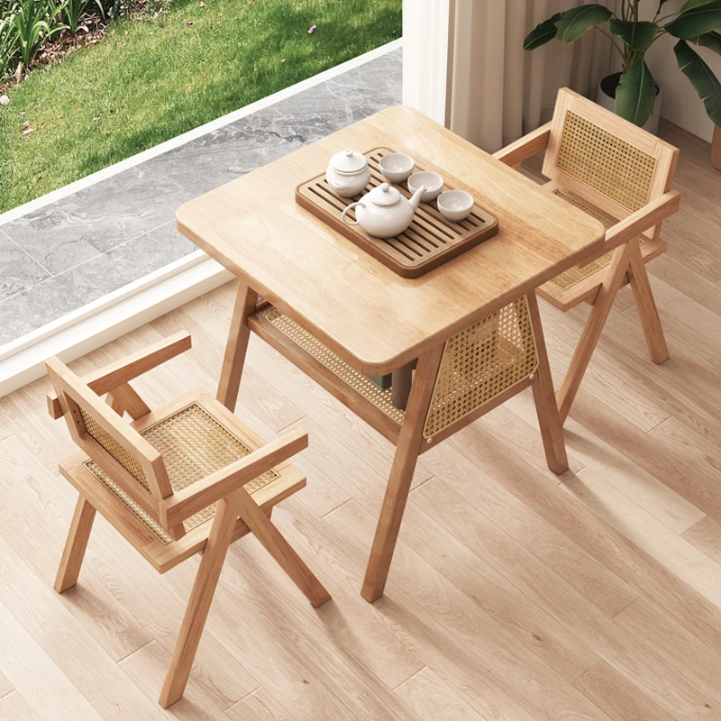 Tea table,desk,integrated dual-purpose leisure tea table and chair rattan small apartment,new Chinese balcony small table
Tea table,desk,integrated dual-purpose leisure tea table and chair rattan small apartment,new Chinese balcony small table