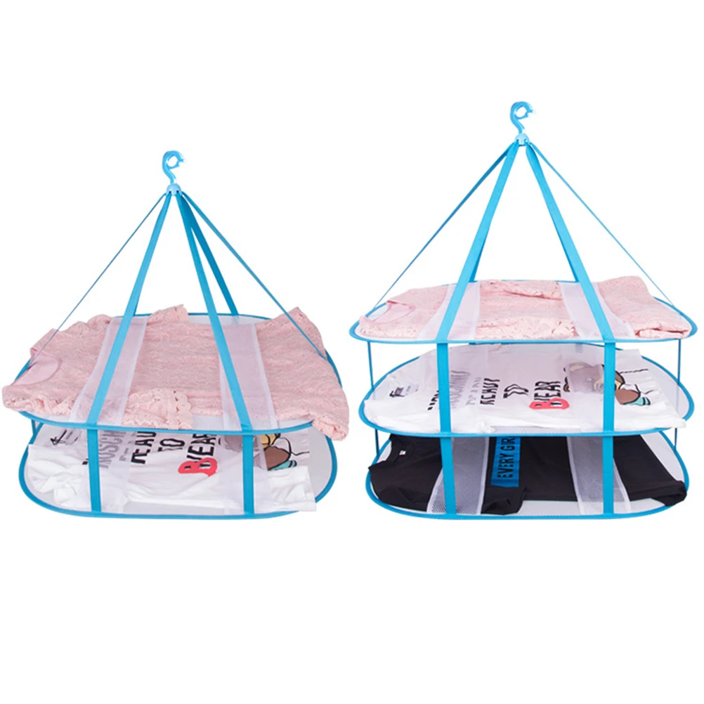 2 Tier Foldable Mesh Clothes Dryer Rack Large Size Breathable Nylon Hanger Steel Wire Ring Indoor Outdoor Laundry Basket
2 Tier Foldable Mesh Clothes Dryer Rack Large Size Breathable Nylon Hanger Steel Wire Ring Indoor Outdoor Laundry Basket