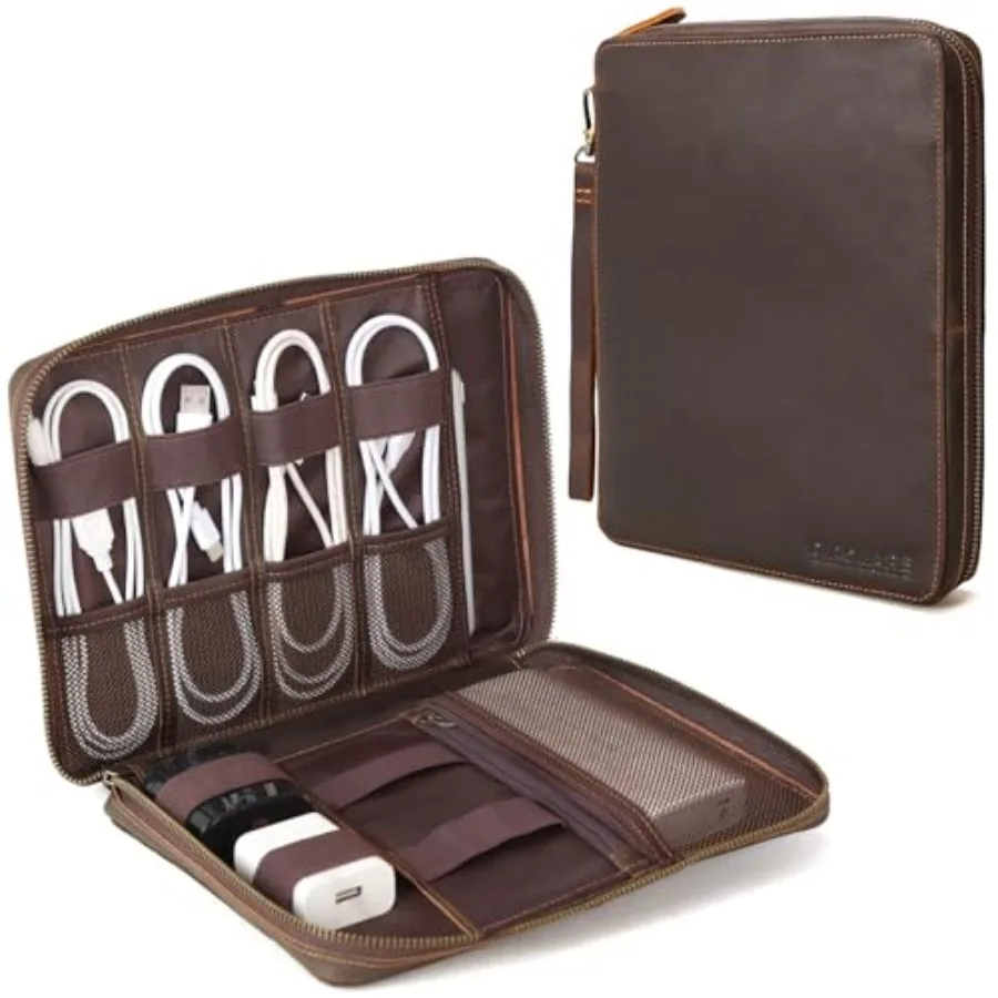Polare Full Grain Leather Travel Cable Organizer Case Electronics Accessories Carry Bag with YKK Zippers Tech Storage Bag for C
Polare Full Grain Leather Travel Cable Organizer Case Electronics Accessories Carry Bag with YKK Zippers Tech Storage Bag for C