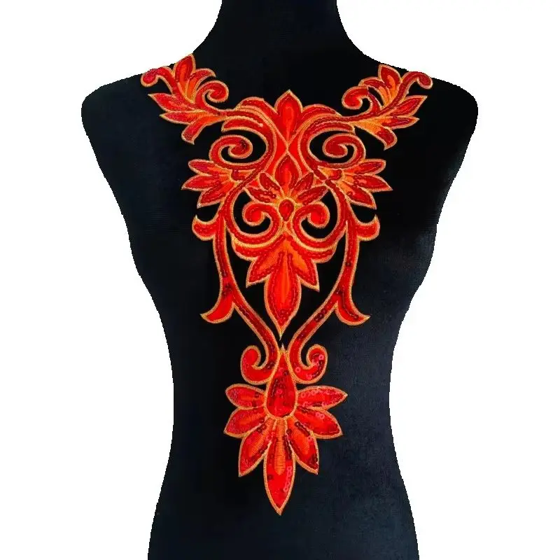 1 Piece red Sequin Embroidered Fabric Trims Wedding Gown Appliques Collar Mesh Sew Iron On Patches Repair
1 Piece red Sequin Embroidered Fabric Trims Wedding Gown Appliques Collar Mesh Sew Iron On Patches Repair