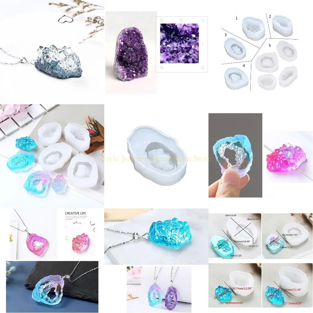 D46E Эпоксидная смола Crof -кластер Силиконовый плесень натуральный камень подвеска
D46E Эпоксидная смола Crof -кластер Силиконовый плесень натуральный камень подвеска